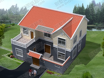 農(nóng)村實(shí)用二層帶內(nèi)院自建房屋設(shè)計(jì)圖_別墅設(shè)計(jì)圖紙,農(nóng)村房屋設(shè)計(jì)圖