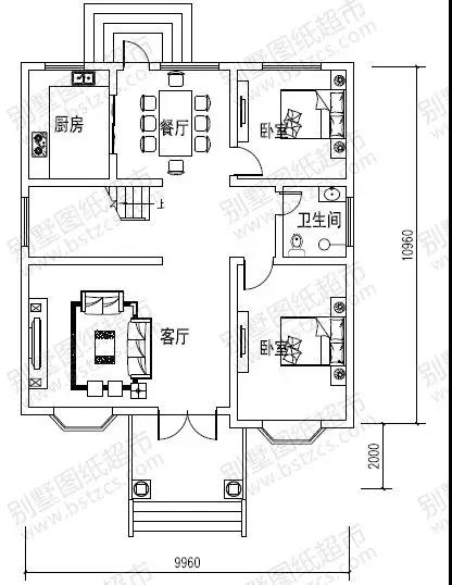 新農(nóng)村三層帶露臺自建房戶型圖